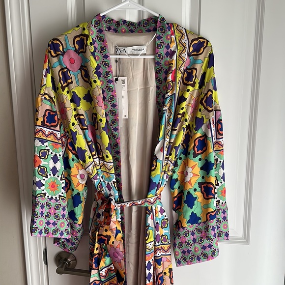 Zara | Jackets & Coats | Zara Belted Kimono | Poshmark